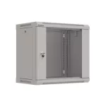 Lanberg WF03-5309-10S 19 9U SZÉL:540mm MÉLY:350mm MAG:500mm lapraszerelt üvegajtós szürke fali rack szekrény