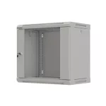 Lanberg WF03-5309-10S 19 9U SZÉL:540mm MÉLY:350mm MAG:500mm lapraszerelt üvegajtós szürke fali rack szekrény