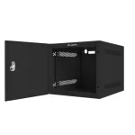 Lanberg WF10-2304-00B 10 4U SZÉL:280mm MÉLY:310mm MAG:247mm lapraszerelt fémajtós fekete fali rack szekrény