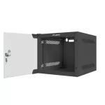 Lanberg WF10-2304-10B 10 4U SZÉL:280mm MÉLY:310mm MAG:247mm lapraszerelt üvegajtós fekete fali rack szekrény
