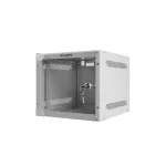 Lanberg WF10-2304-10S 10 4U SZÉL:280mm MÉLY:310mm MAG:247mm lapraszerelt üvegajtós szürke fali rack szekrény