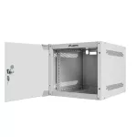 Lanberg WF10-2304-10S 10 4U SZÉL:280mm MÉLY:310mm MAG:247mm lapraszerelt üvegajtós szürke fali rack szekrény