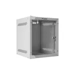 Lanberg WF10-2306-10S 10 6U SZÉL:280mm MÉLY:310mm MAG:336mm lapraszerelt üvegajtós szürke fali rack szekrény