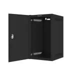 Lanberg WF10-2309-00B 10 9U SZÉL:280mm MÉLY:310mm MAG:469mm lapraszerelt fémajtós fekete fali rack szekrény