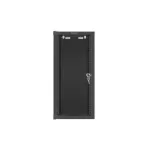 Lanberg WF10-2312-10B 10 12U SZÉL:280mm MÉLY:310mm MAG:603mm lapraszerelt üvegajtós fekete fali rack szekrény