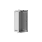 Lanberg WF10-2312-10S 10 12U SZÉL:280mm MÉLY:310mm MAG:603mm lapraszerelt üvegajtós szürke fali rack szekrény