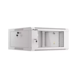   Lanberg WFFA-5604-10S 19 4U SZÉL:570mm MÉLY:600mm MAG:277mm lapraszerelt üvegajtós szürke fali rack szekrény