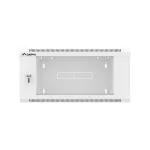 Lanberg WFFA-5604-10S 19 4U SZÉL:570mm MÉLY:600mm MAG:277mm lapraszerelt üvegajtós szürke fali rack szekrény