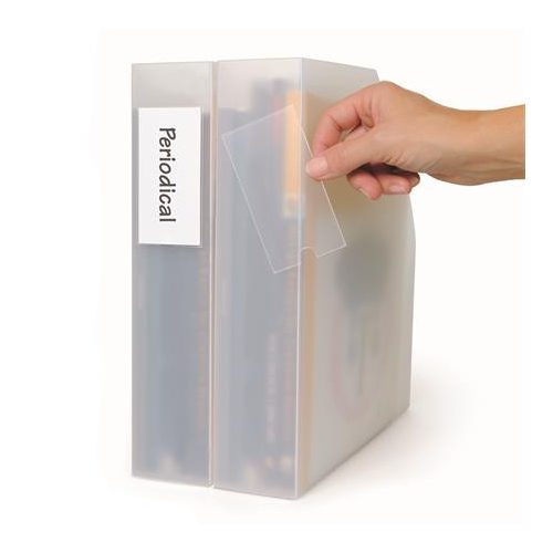 Címketartó zseb, 46x75 mm, öntapadós, DJOIS