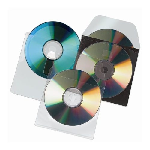 CD tartó zseb, füllel ellátott, öntapadó, 127x127 mm, DJOIS