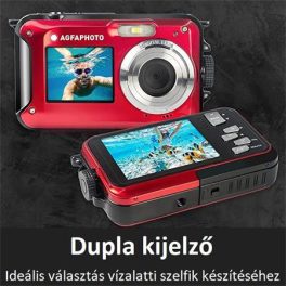   Fényképezőgép, kompakt, digitális, vízálló, AGFAPHOTO "WP8000", piros