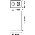 Elem, 9V, 1 db, féltartós (szén-cink), zsugor, AGFAPHOTO "Heavy Duty"