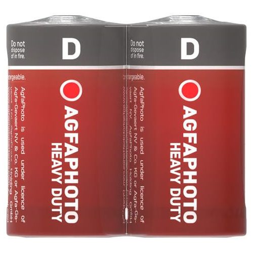 Elem, D góliát, 2 db, féltartós (szén-cink), zsugor, AGFAPHOTO "Heavy Duty"