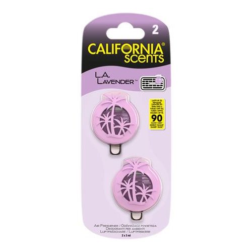 Autóillatosító, mini diffúzer, 2*3 ml, CALIFORNIA SCENTS "La Lavender"