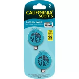   Autóillatosító, mini diffúzer, 2*3 ml, CALIFORNIA SCENTS "Ocean Wave"