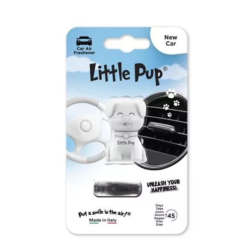 Autóillatosító, szellőzőrácsra, LITTLE PUP "New Car", fehér