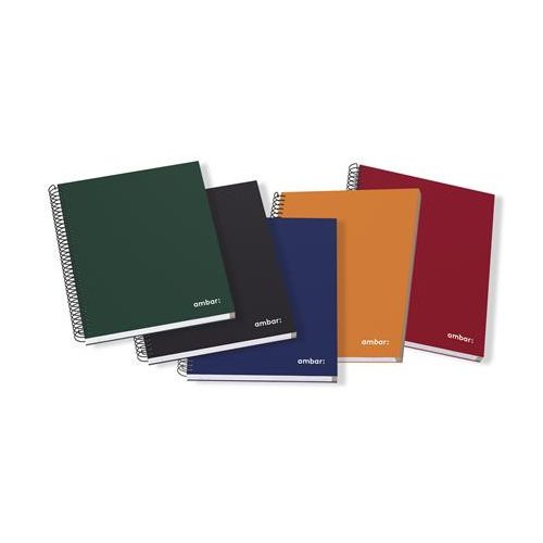 Spirálfüzet, A4, vonalas, 150 lap, keményfedeles, AMBAR "Ideas", vegyes színek