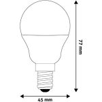 LED izzó, E14, kisgömb, G45, 4,5W, 470lm, 3000K, AVIDE