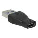 Adapter, USB-A apa/USB-C anya, AVAX "AD601 Connect+", fekete