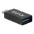 Adapter, USB-A anya/USB-C apa, AVAX "AD602 Connect+", fekete
