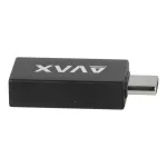 Adapter, USB-A anya/USB-C apa, AVAX "AD602 Connect+", fekete