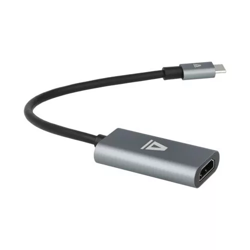 Adapter, USB-C/HDMI, AVAX "AD603", fekete-alumínium