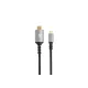 Kábel, USB-C/HDMI 2.0, fonott, 1,5 m, AVAX "AV9021", fekete-alumínium