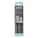 Töltőkábel, USB-A - USB-C, 1,5 m, AVAX "CB301G", acélszürke
