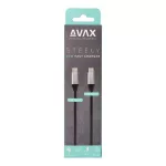 Töltőkábel, USB-C - USB-C, 60W, 1,5 m, AVAX "CB302G", acélszürke