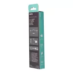 Töltőkábel, USB-C - USB-C, 60W, 1,5 m, AVAX "CB302G", acélszürke