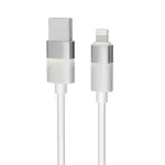 Töltőkábel, USB-A - lightning (Apple), 1 m, AVAX "CB310 Glowy", fehér