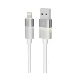 Töltőkábel, USB-A - lightning (Apple), 1 m, AVAX "CB310 Glowy", fehér