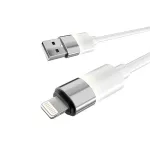 Töltőkábel, USB-A - lightning (Apple), 1 m, AVAX "CB310 Glowy", fehér