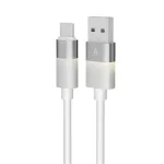 Töltőkábel, USB-A - USB-C, 18W, 1 m, AVAX "CB312 Glowy", fehér