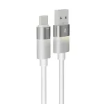 Töltőkábel, USB-A - USB-C, 18W, 1 m, AVAX "CB312 Glowy", fehér