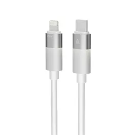   Töltőkábel, USB-C - lightning (Apple), 27W, 1 m, AVAX "CB314 Glowy", fehér
