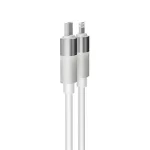Töltőkábel, USB-C - lightning (Apple), 27W, 1 m, AVAX "CB314 Glowy", fehér