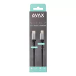 Töltőkábel, USB-C - Lightning, 27W, 1 m, AVAX "CB316 Glowy", fehér