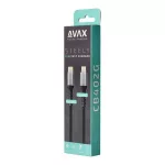 Töltőkábel, USB-C - Lightning, 27W, 1 m, AVAX "CB316 Glowy", fehér