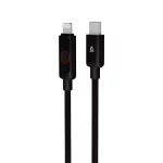 Töltőkábel, USB-C - lightning (Apple), 27W, 1 m, AVAX "CB651 Pulsey", szürke