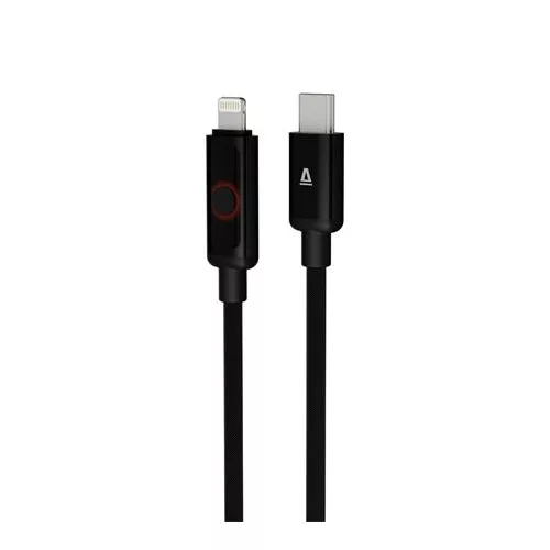 Töltőkábel, USB-C - lightning (Apple), 27W, 1 m, AVAX "CB651 Pulsey", szürke