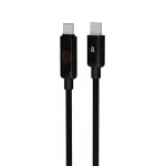 Töltőkábel, USB-C - USB-C, 60W, 1 m, AVAX "CB654 Pulsey", szürke