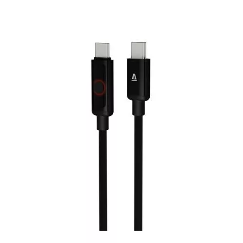Töltőkábel, USB-C - USB-C, 60W, 1 m, AVAX "CB654 Pulsey", szürke