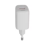 Hálózati töltő, USB-A + USB-C, 12W, AVAX "CH312W Speedy", fehér
