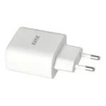 Hálózati töltő, GaN, USB-A + USB-C, AVAX "CH360 Speedy", fehér