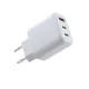 Hálózati töltő, 2xUSB-C PD 3.0, USB-A, 65W, GaN, AVAX "CH361 Speedy", fehér
