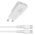 Hálózati töltő + USB-C - USB-C kábel, 1,5 m,  AVAX "CH6413", fehér