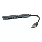 USB 3.0 elosztó-HUB, 4 port, USB 3.0, AVAX "HB600", fekete
