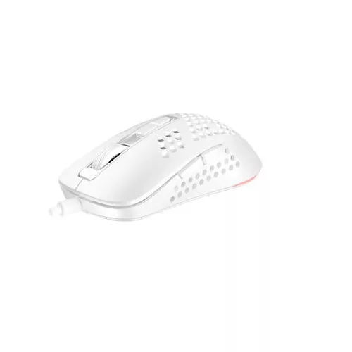 Egér, vezetékes, gaming, RGB, AVAX "LW01", fehér