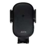 Autós töltő, vezeték nélküli, szellőzőrácsra, AVAX "WH600 Freely+", fekete